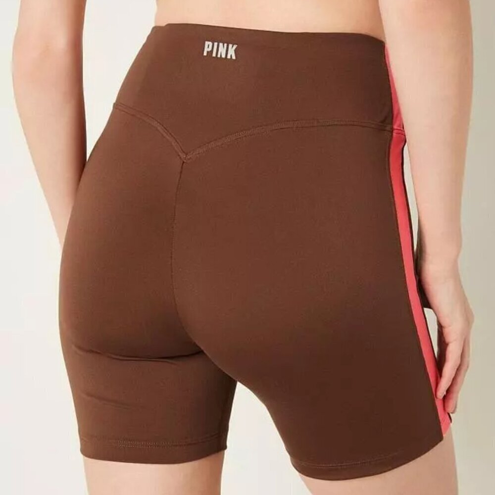 PINK Active Bike Shorts New With Tags, Victoria's Secret, Brown Soft Ultimate, M